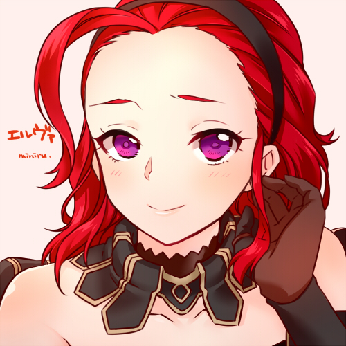 1girl, ahoge, artist_name, character_name, collarbone, detached_collar, elva_(sennen_sensou_aigis), female_focus