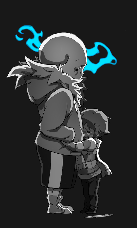 1boy, androgynous, crying, frisk_(undertale), glowing, glowing_eye, hood, hoodie