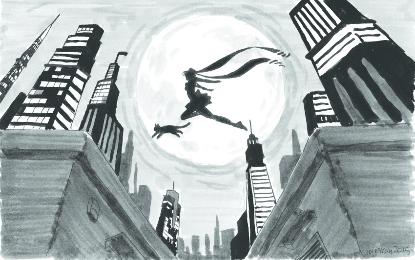 1girl, bishoujo_senshi_sailor_moon, building, cat, double_bun, from_below, full_moon, highres