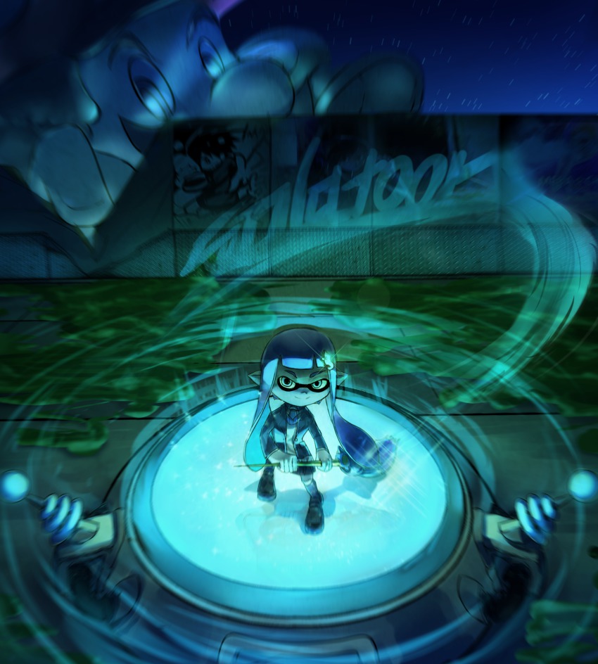 1girl, copyright_name, crossover, f.l.u.d.d., female_focus, hatahata_p_(taritari1648), highres, impending_doom