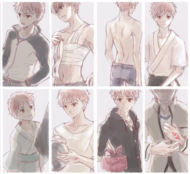 1boy, aged_down, bandages, child, emiya_shirou, fate/stay_night, fate_(series), gakuran