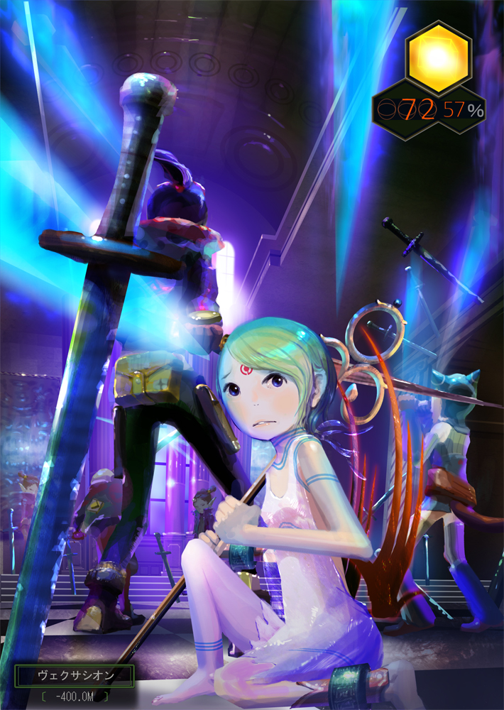 2girls, anklet, barefoot, blue_eyes, bracelet, breasts, breath_of_fire, breath_of_fire_v