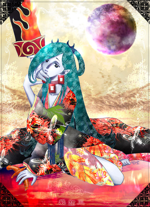 00s, 1girl, expressionless, female_focus, flag, floating, full_body, gankutsuou