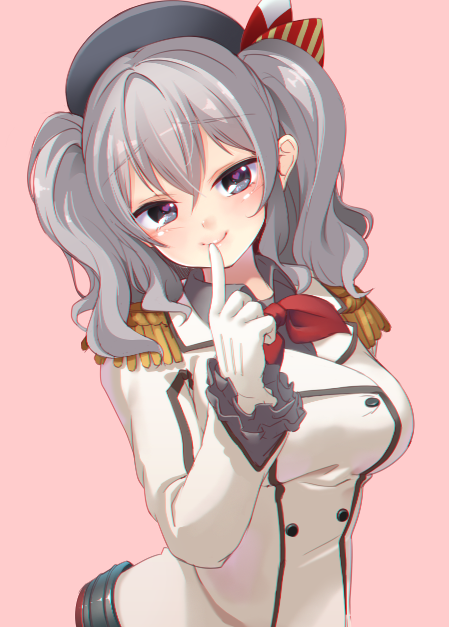 10s, 1girl, blush, breasts, ebiebiebio, epaulettes, female_focus, finger_to_mouth