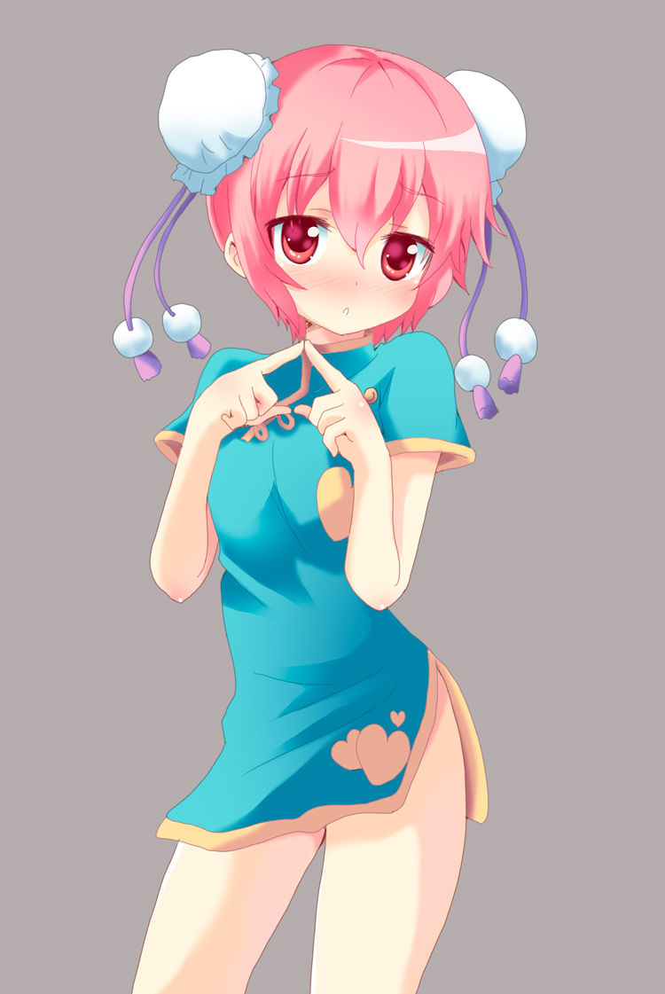 1girl, alternate_costume, alternate_headwear, blush, china_dress, chinese_clothes, cosplay, double_bun