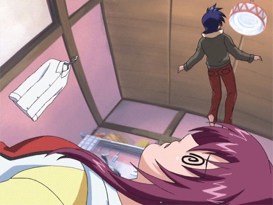 00s, 2girls, akahori_gedou_hour_rabuge, animated, animated_gif, breasts, cleavage, large_breasts, multiple_girls, sashima_kaoruko, screencap, yoshizumi_aimi