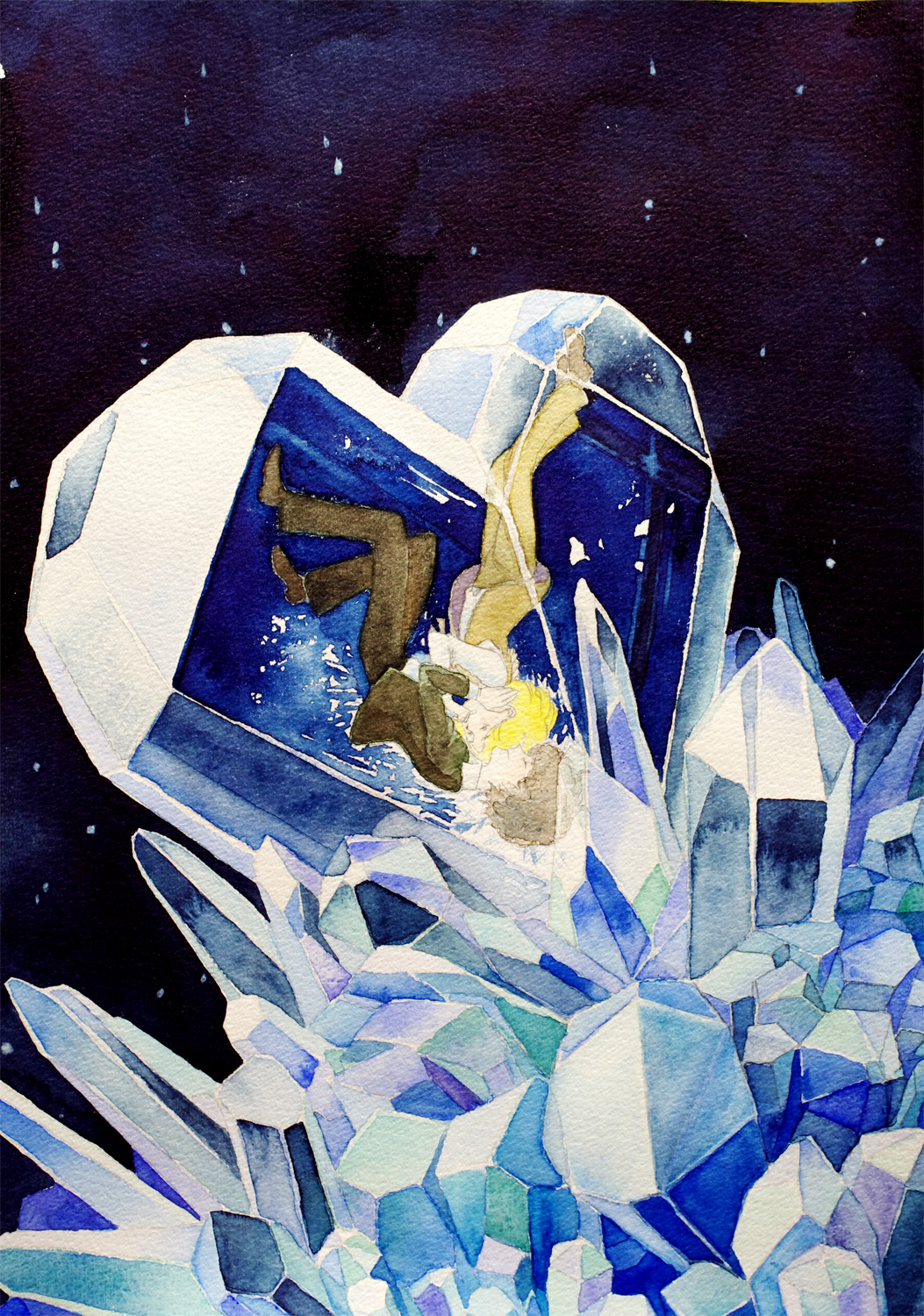 2boys, allan_twilight, blonde_hair, blue_theme, brown_hair, edgar_portsnell, closed_eyes, frozen