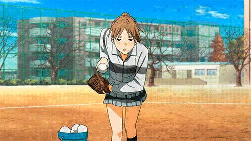 10s, 2girls, animated, animated_gif, bat_(animal), brown_hair, failure, lowres
