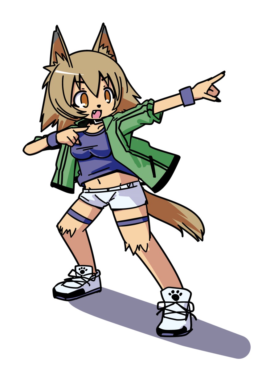 10s, 1girl, animal_ears, brown_eyes, brown_hair, claws, dog_ears, dog_girl