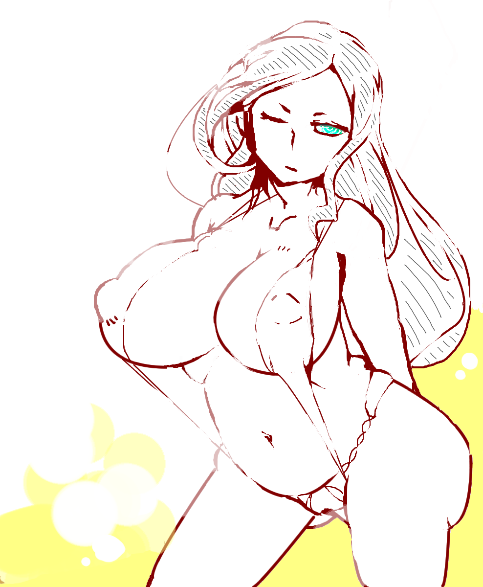 10s, 1girl, @_@, abyssal_ship, arms_behind_back, ass, bad_id, bad_pixiv_id