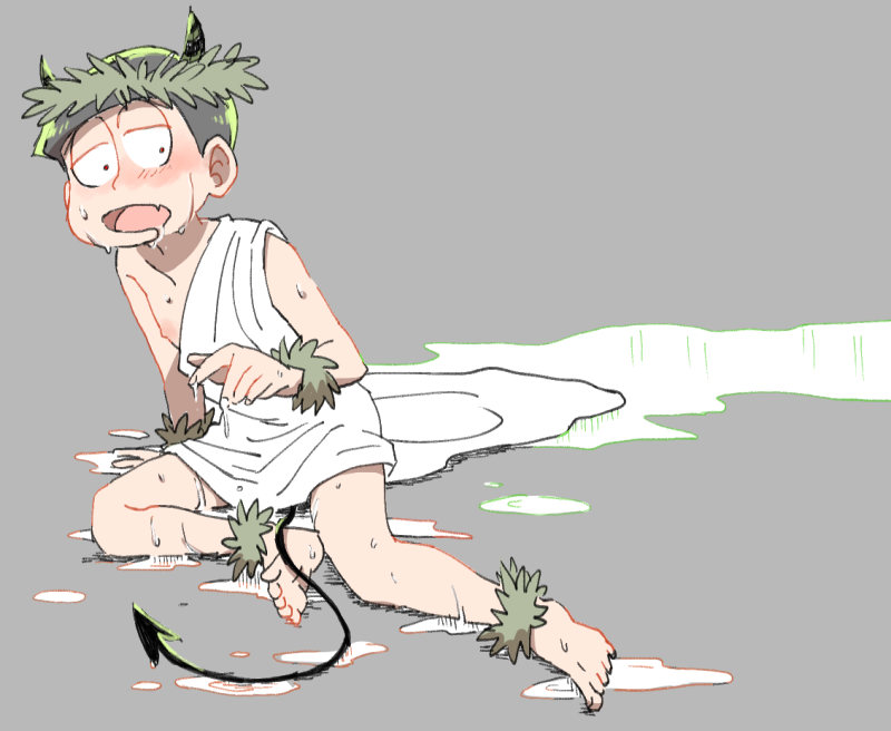 10s, 1boy, 77_(3nan77), anklet, armlet, bad_id, bad_twitter_id, barefoot