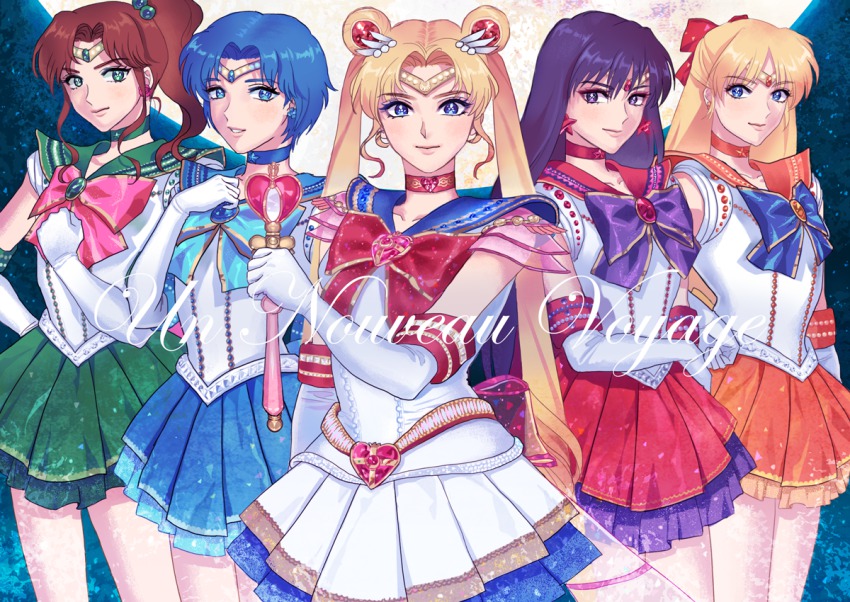 5girls, aino_minako, bishoujo_senshi_sailor_moon, bishoujo_senshi_sailor_moon_s, black_hair, blonde_hair, blue_bow, blue_eyes
