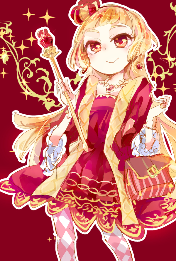 1girl, argyle_clothes, argyle_pantyhose, bad_id, bad_pixiv_id, bag, blonde_hair, cowboy_shot