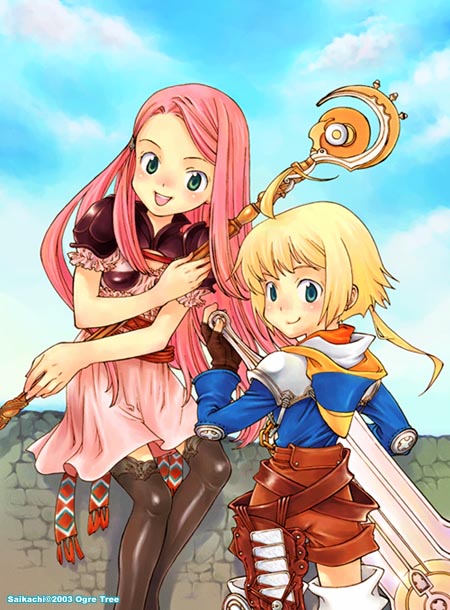 1boy, 1girl, final_fantasy, final_fantasy_tactics, final_fantasy_tactics_advance, green_eyes, long_hair, marche_radiuju