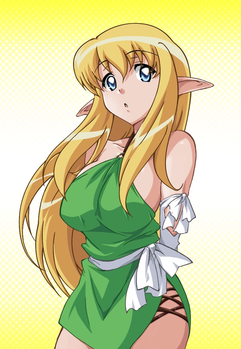 00s, bad_id, bad_pixiv_id, elf, halterneck, pointy_ears, sazanami_(artist), solo