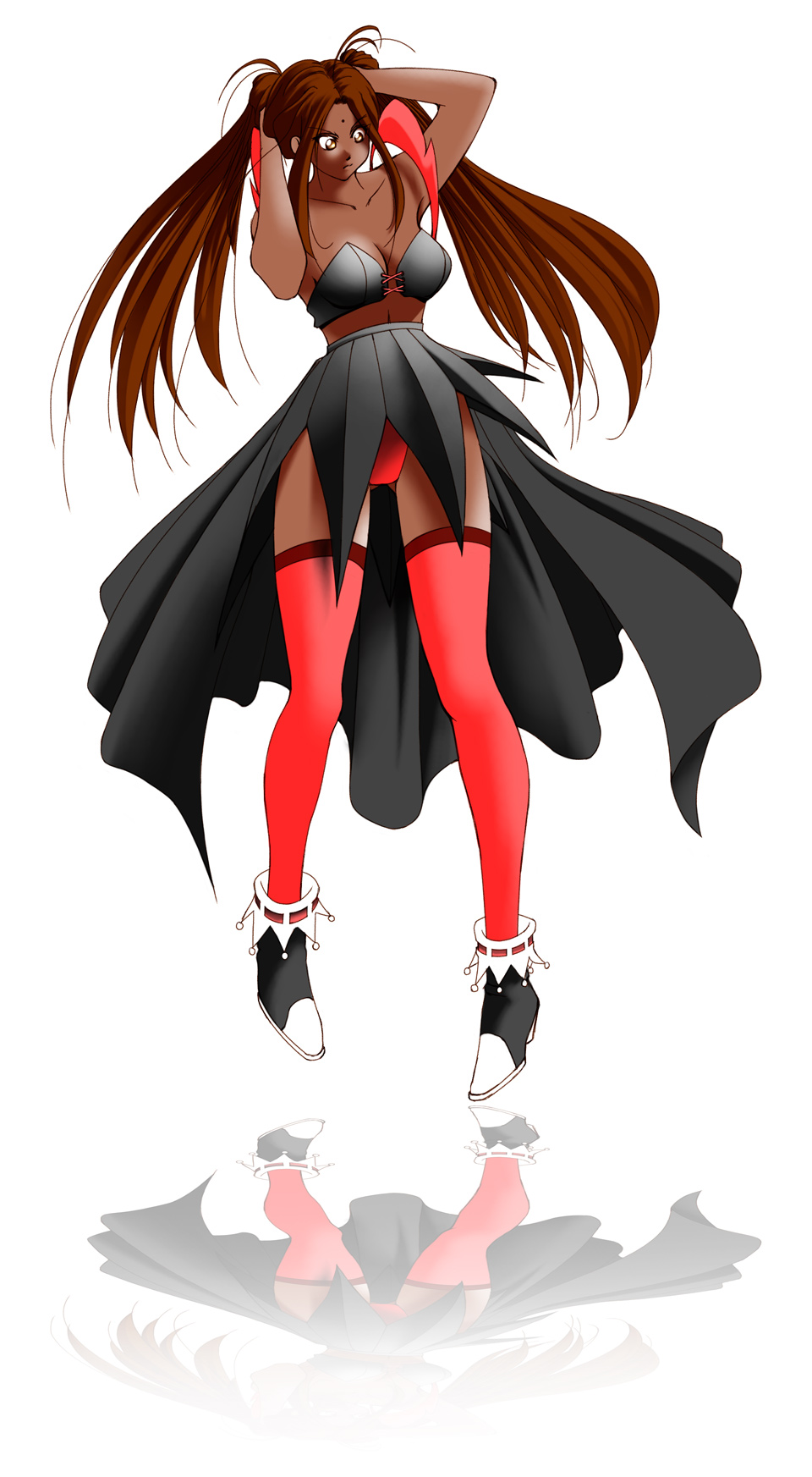 1girl, arc_the_lad, arc_the_lad_ii, dark-skinned_female, dark_skin, female_focus, highres, sania