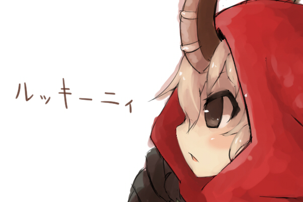 1boy, blush, brown_eyes, grey_hair, horns, lucchini, majo_to_hyakkihei, male_focus