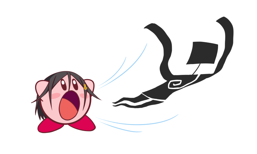 10s, artist_request, black_eyes, black_hair, fusion, highres, inhale, izumi_reina