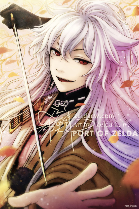 10s, 1boy, blurry, depth_of_field, japanese_clothes, katana, kogitsunemaru, male_focus