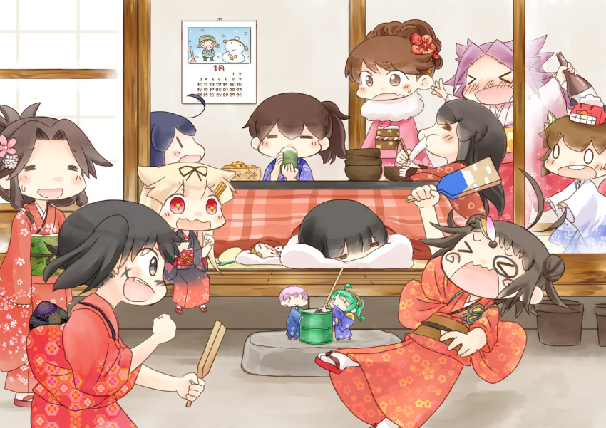 >_<, +_+, 10s, 6+girls, :d, =_=, ^_^, akagi_(kancolle)