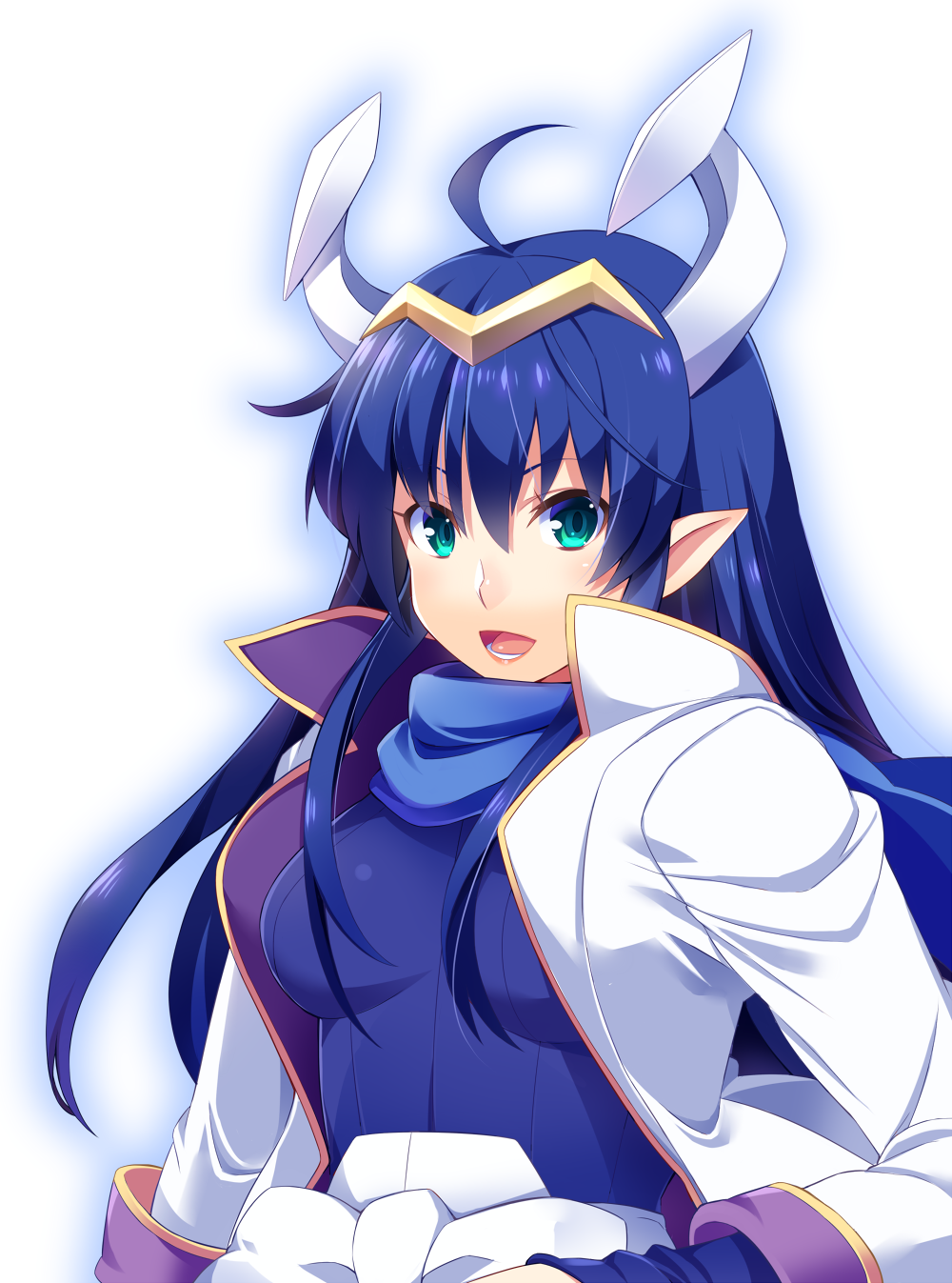 1girl, ahoge, aqua_eyes, bad_id, bad_pixiv_id, blue_hair, chibi_(nekomimimi), coat