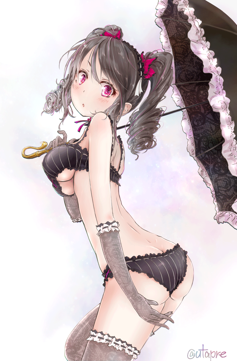 10s, 1girl, :o, ass, bikini, blush, breasts, butt_crack