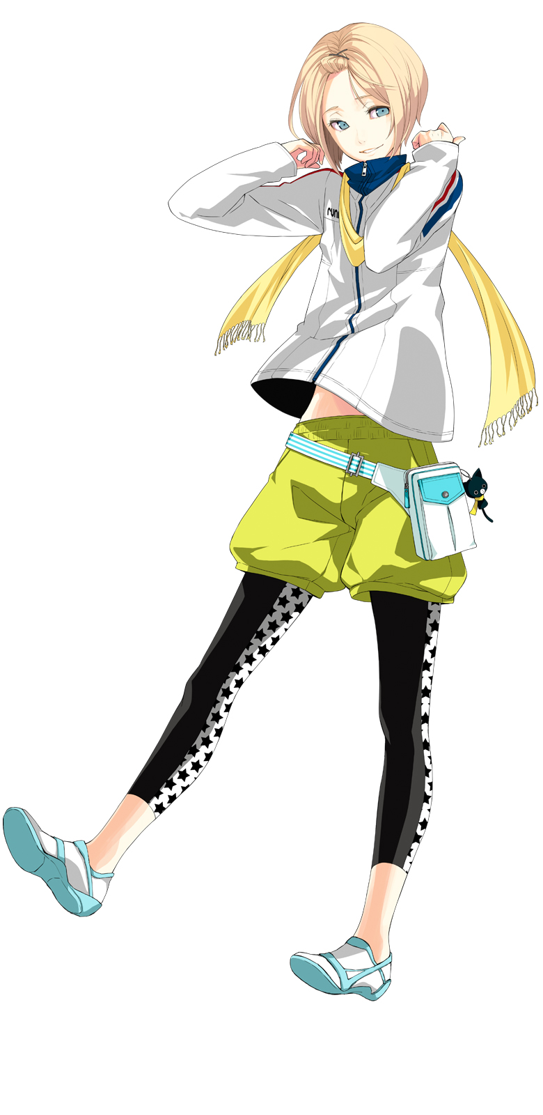 1boy, blonde_hair, blue_eyes, full_body, hair_ornament, hairclip, highres, jacket