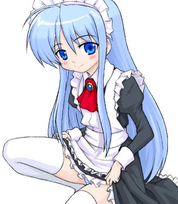 00s, anzelotte, lowres, maid, night_wizard, non-web_source, oekaki, solo