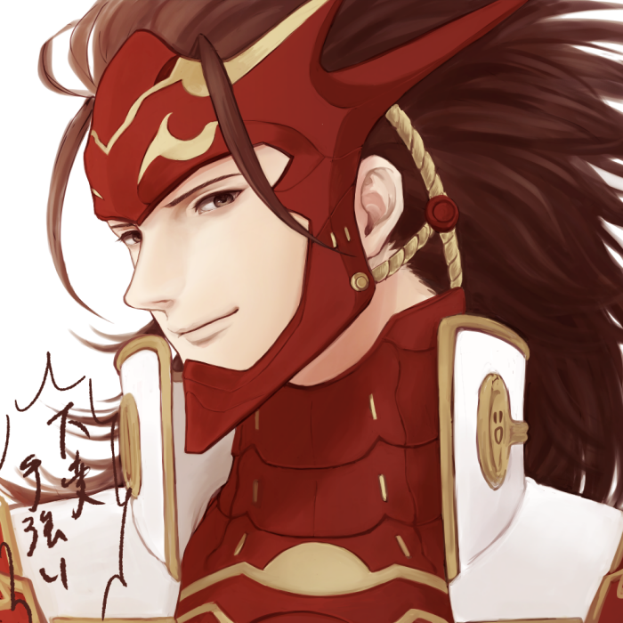 1boy, armor, brown_eyes, brown_hair, fe_baragaki05, fire_emblem, fire_emblem_fates, long_hair