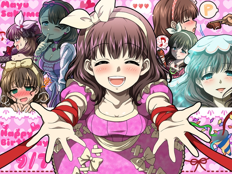 10s, 1girl, ;), ^_^, bad_id, bad_pixiv_id, blue_eyes, blush