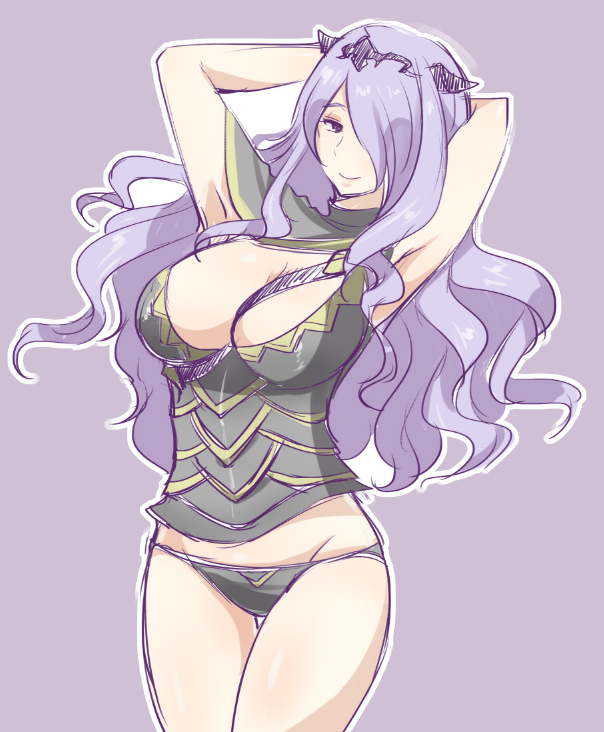 1girl, armor, breasts, camilla_(fire_emblem), cleavage, fire_emblem, fire_emblem_fates, hair_ornament