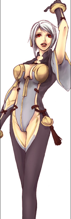 1girl, arm_up, black_gloves, black_thighhighs, breasts, cleavage, elbow_gloves, female_focus