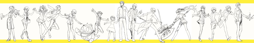 6+boys, 6+girls, absurdres, adachi_tooru, amagi_yukiko, androgynous, android, atlus