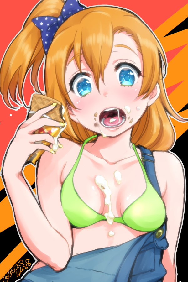 10s, 1girl, bikini, bikini_top_only, blue_eyes, bow, collarbone, female_focus