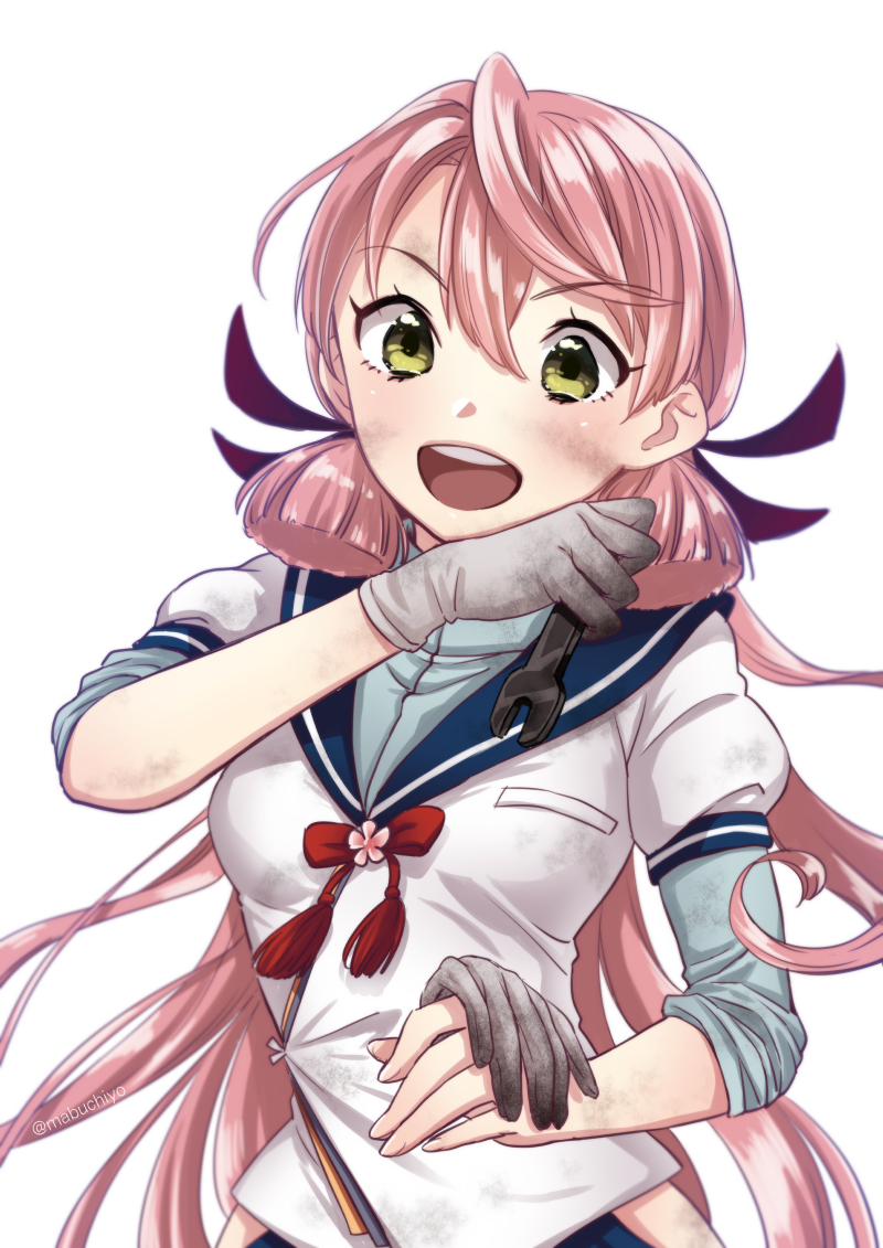 10s, 1girl, akashi_(kancolle), clothing_cutout, female_focus, green_eyes, hair_ribbon, hip_vent