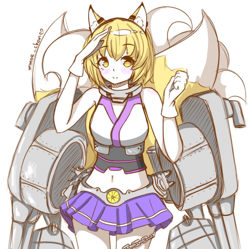 1girl, animal_ears, artist_name, bare_shoulders, blush, chain, closed_mouth, cosplay