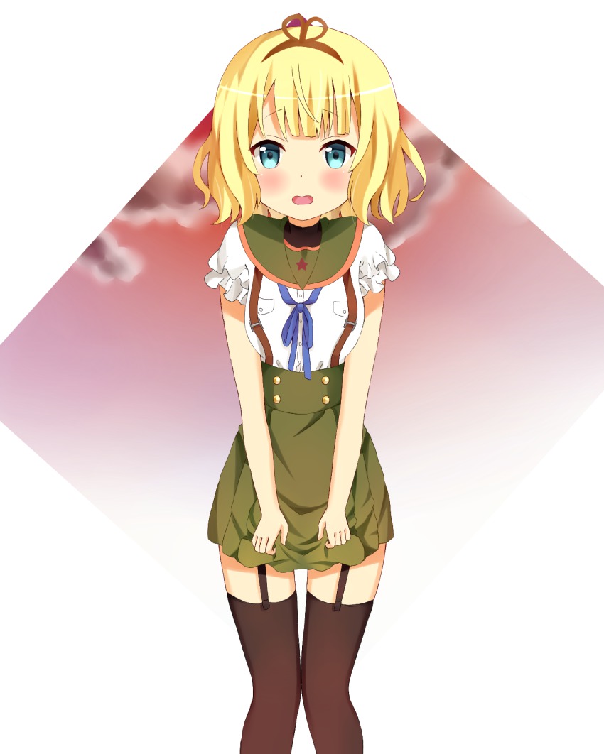 1girl, blonde_hair, blue_eyes, company_connection, cosplay, female_focus, gakkou_gurashi!, gochuumon_wa_usagi_desu_ka?