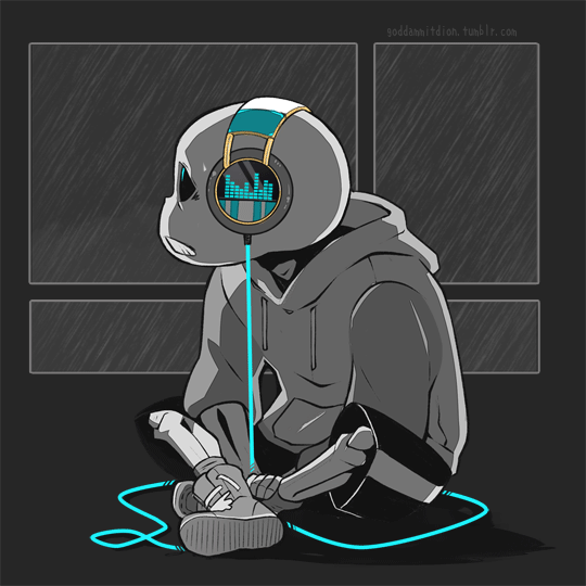 1boy, animated, animated_gif, blinking, headphones, hood, hoodie, just_peachy
