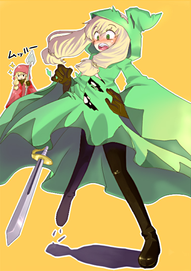 2girls, alternate_color, atsurikacha, blonde_hair, braid, cloak, final_fantasy, final_fantasy_tactics