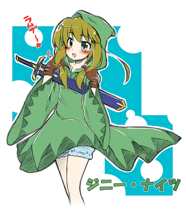 1girl, :d, alternate_color, atsurikacha, blonde_hair, blush, braid, breasts