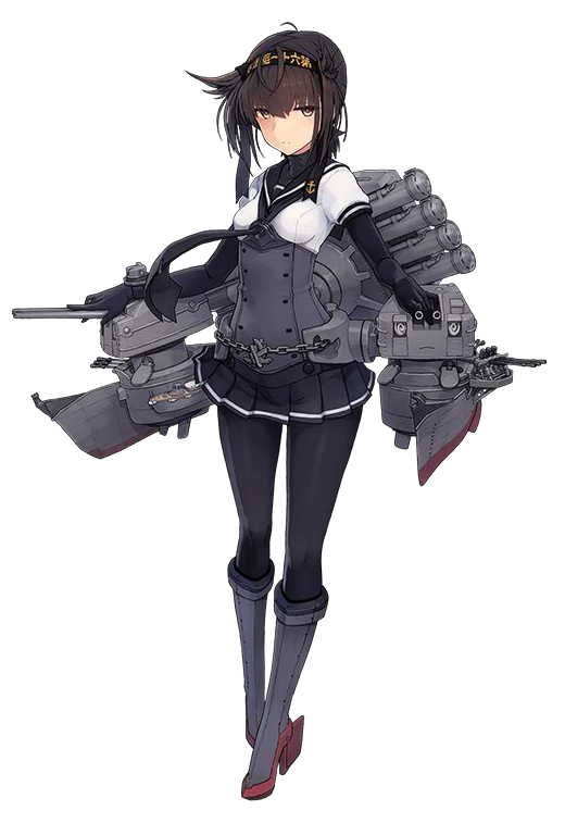 10s, 1girl, ahoge, anchor, anchor_symbol, black_gloves, black_necktie, black_pantyhose