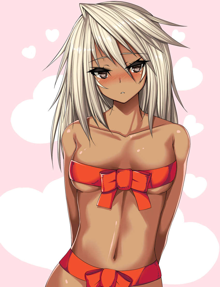 1girl, absurdres, blush, breasts, brown_eyes, dark-skinned_female, dark_skin, female_focus