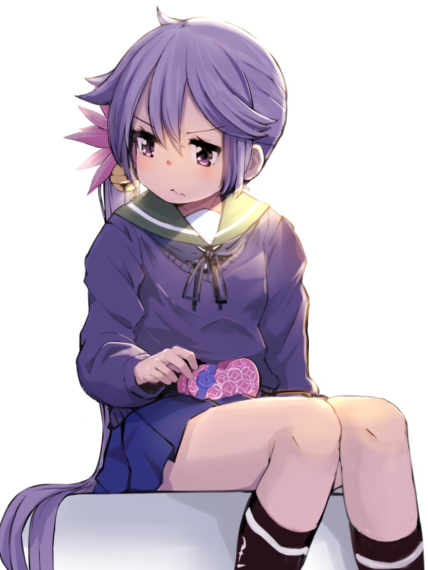 10s, 1girl, absurdres, akebono_(kancolle), akebono_(valentine)_(kancolle), bell, box, female_focus
