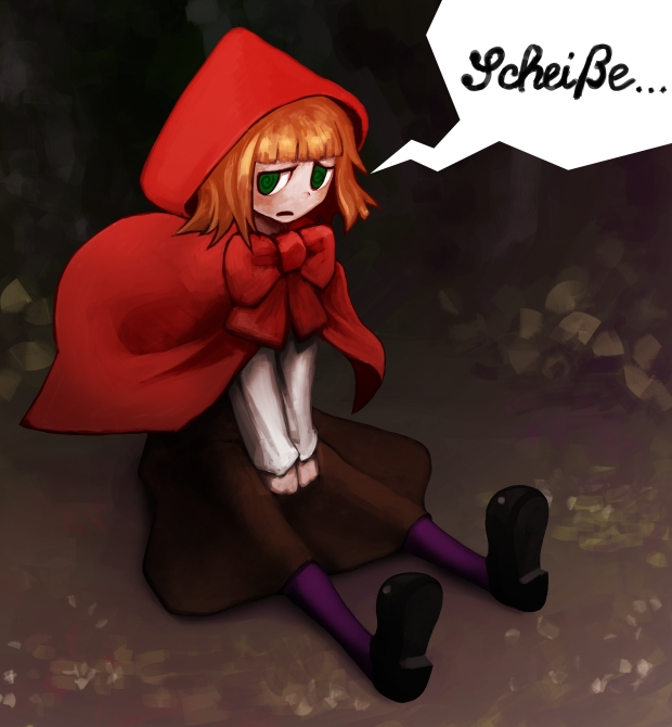 1girl, @_@, akkiyosu, akys, black_legwear, bow, cape, dress