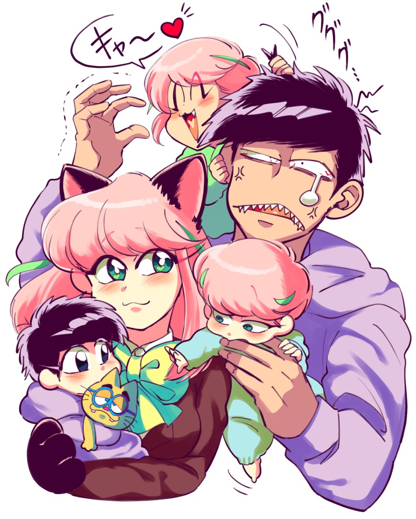 10s, 1girl, 4boys, anger_vein, bad_id, bad_pixiv_id, character_doll, child