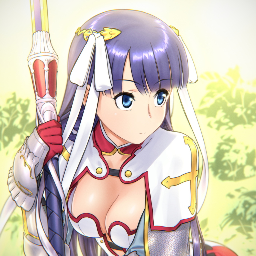 1girl, breasts, chromatic_aberration, cleavage, fate/grand_order, fate_(series), female_focus, highres