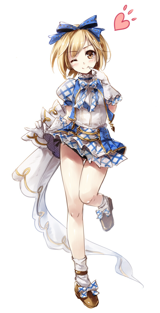 10s, 1girl, alternate_costume, black_panties, blonde_hair, brown_eyes, djeeta_(granblue_fantasy), female_focus