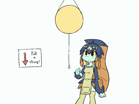 2girls, animal_ears, animated, animated_gif, apron, birthday, blue_skin, cat_ears, chichibu_(watson), colored_skin, commentary, disembodied_head, english_text, fish_girl, hug, minette_(skullgirls), monster_girl, ms._fortune_(skullgirls), multiple_girls, confetti_ball, ponytail, sign, skullgirls, white_hair, yellow_eyes