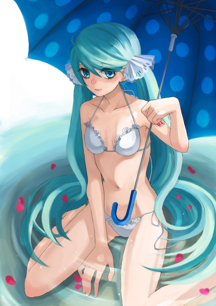 1girl, aqua_eyes, aqua_hair, bad_id, bad_pixiv_id, bikini, female_focus, hatsune_miku