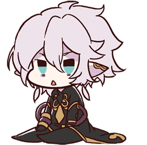 1boy, anpolly, blue_skin, chibi, coat, colored_skin, elf, etrian_odyssey